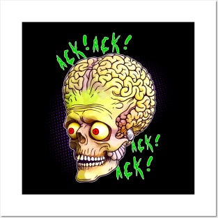 Mars Attacks Ack Ack Alien Head Posters and Art